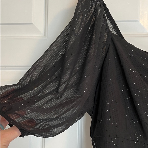 ARULA Black Dress with Sheer Sleeves - Picture 3 of 5